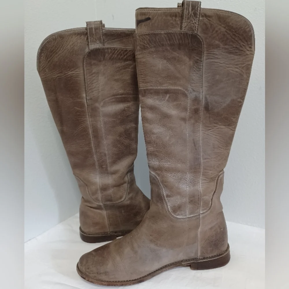 Frye tall boots smoky gray leather size 8.5B - Picture 7 of 13